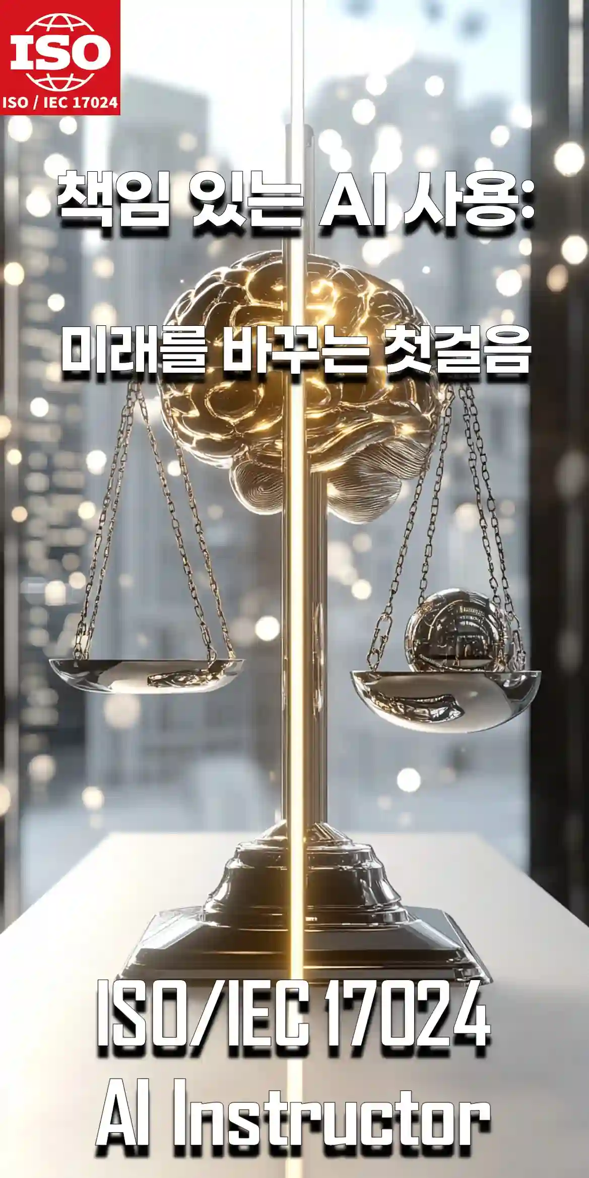 책임 있는 AI 사용과 윤리적 활용을 상징하는 이미지