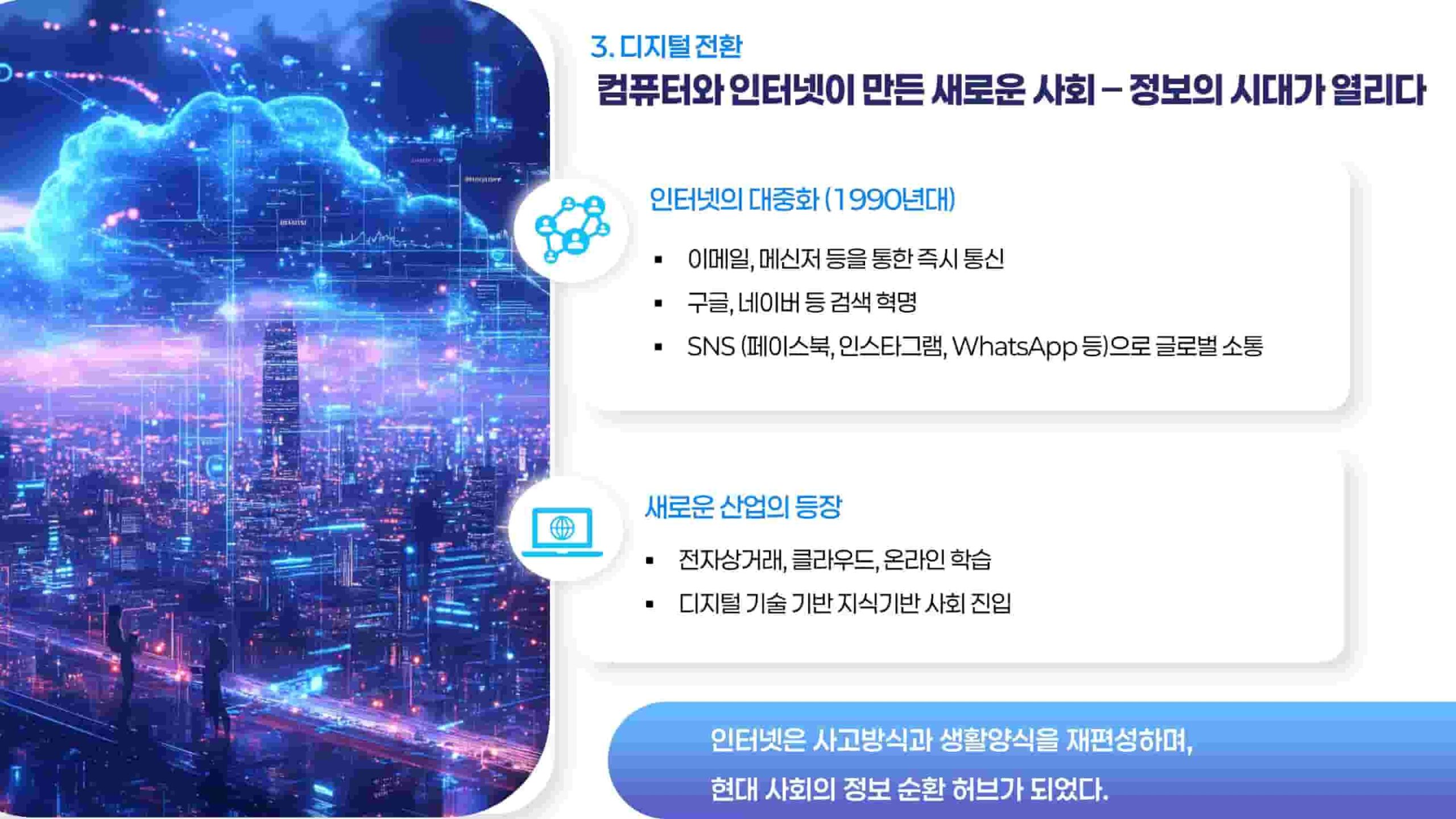 디지털 전환 – 컴퓨터와 인터넷이 만든 새로운 사회, 정보의 시대가 열리다