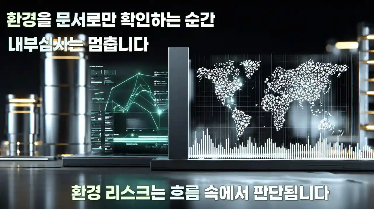 ISO 14001 내부심사 및 환경 운영 확인 이미지