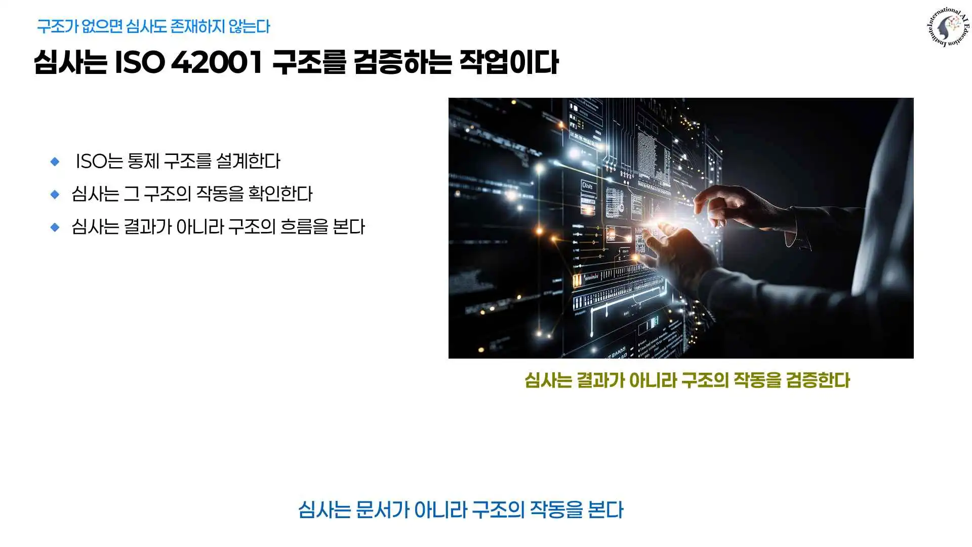 ISO 42001 AI 심사와 통제 구조 검증 이미지