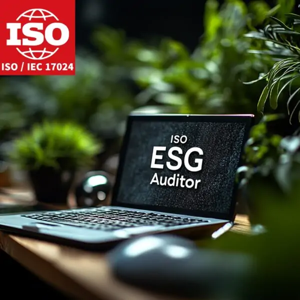 ISO ESG 심사원 인증 로고와 ESG Auditor 과정