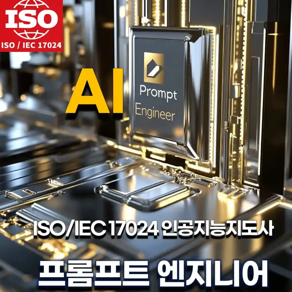 ISO/IEC 17024 인증 프롬프트 엔지니어 자격증 이미지. 국제 AI 지도사 인증 과정의 대표 이미지