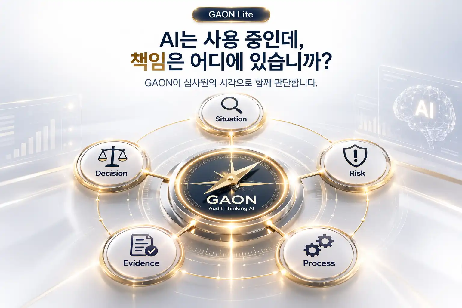 GAON Audit Thinking의 Situation Risk Process Evidence Decision 심사 판단 프레임워크