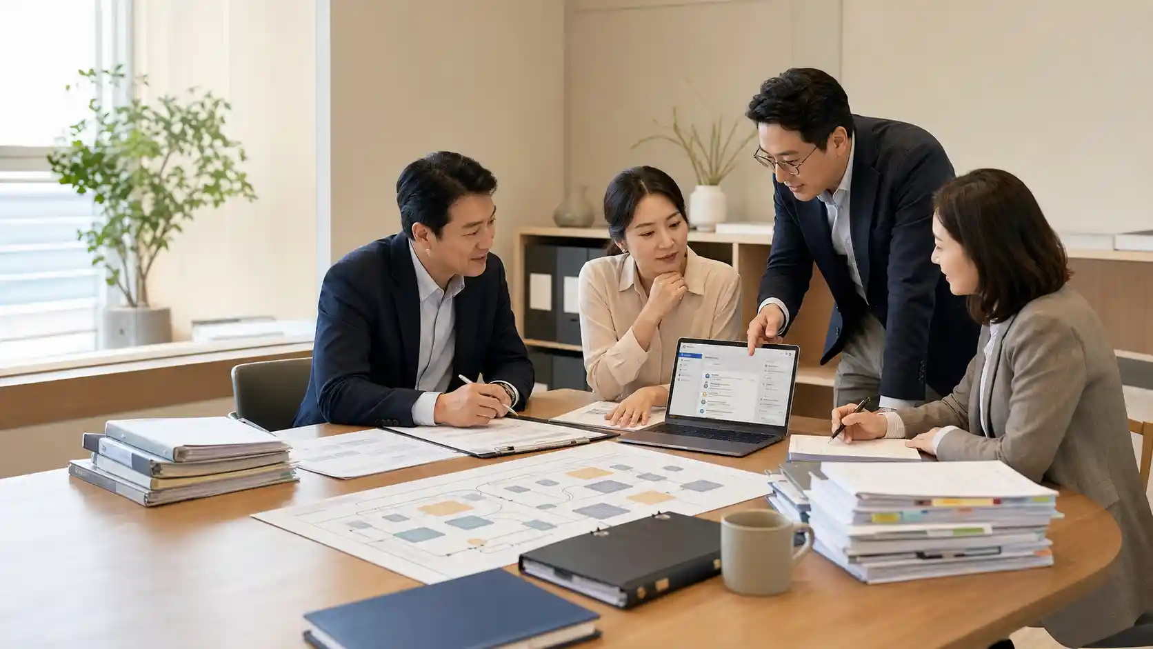 중소기업 ISO 인증 준비를 위한 생성형 AI 내부심사 교육 장면