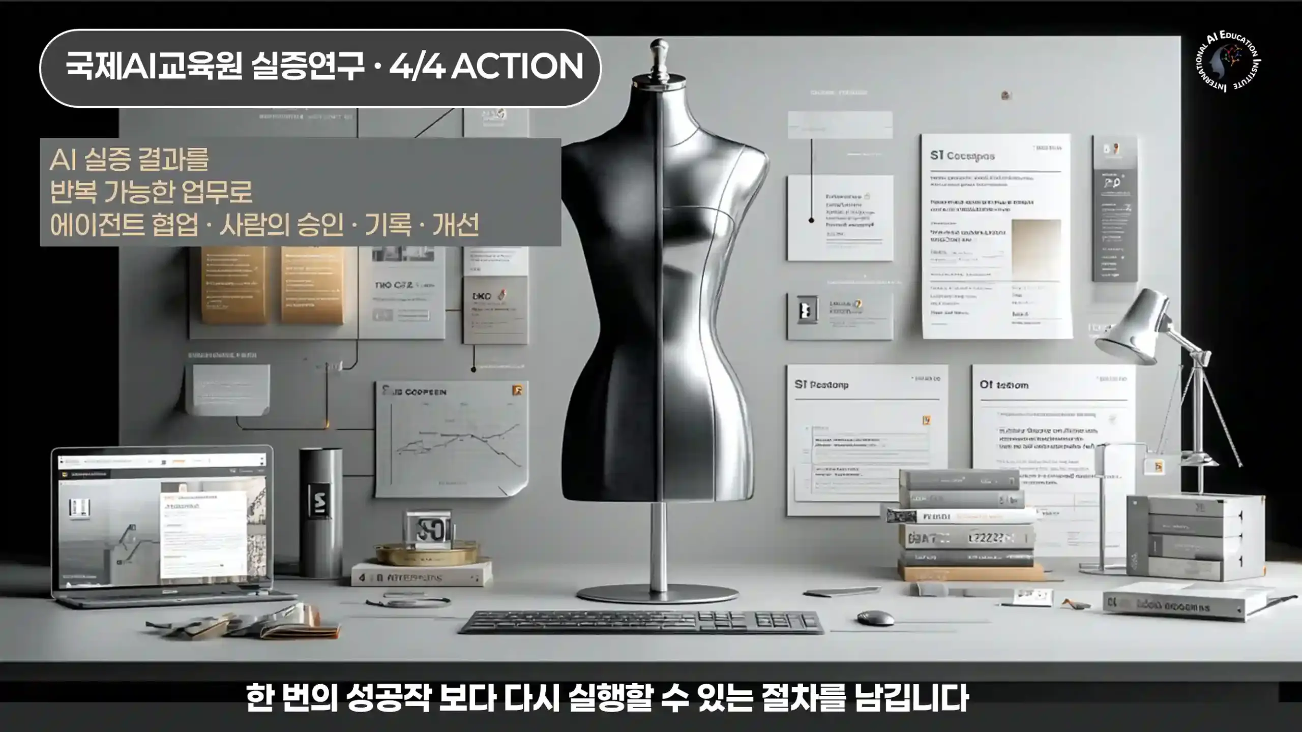 AI 실증 결과를 반복 가능한 업무로 — 에이전트 협업, 사람의 승인, 기록, 개선을 보여주는 국제AI교육원 4편 대표 이미지