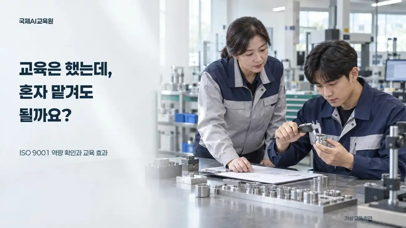 신입 검사자의 실제 수행을 지도자가 확인하는 가상 교육 장면