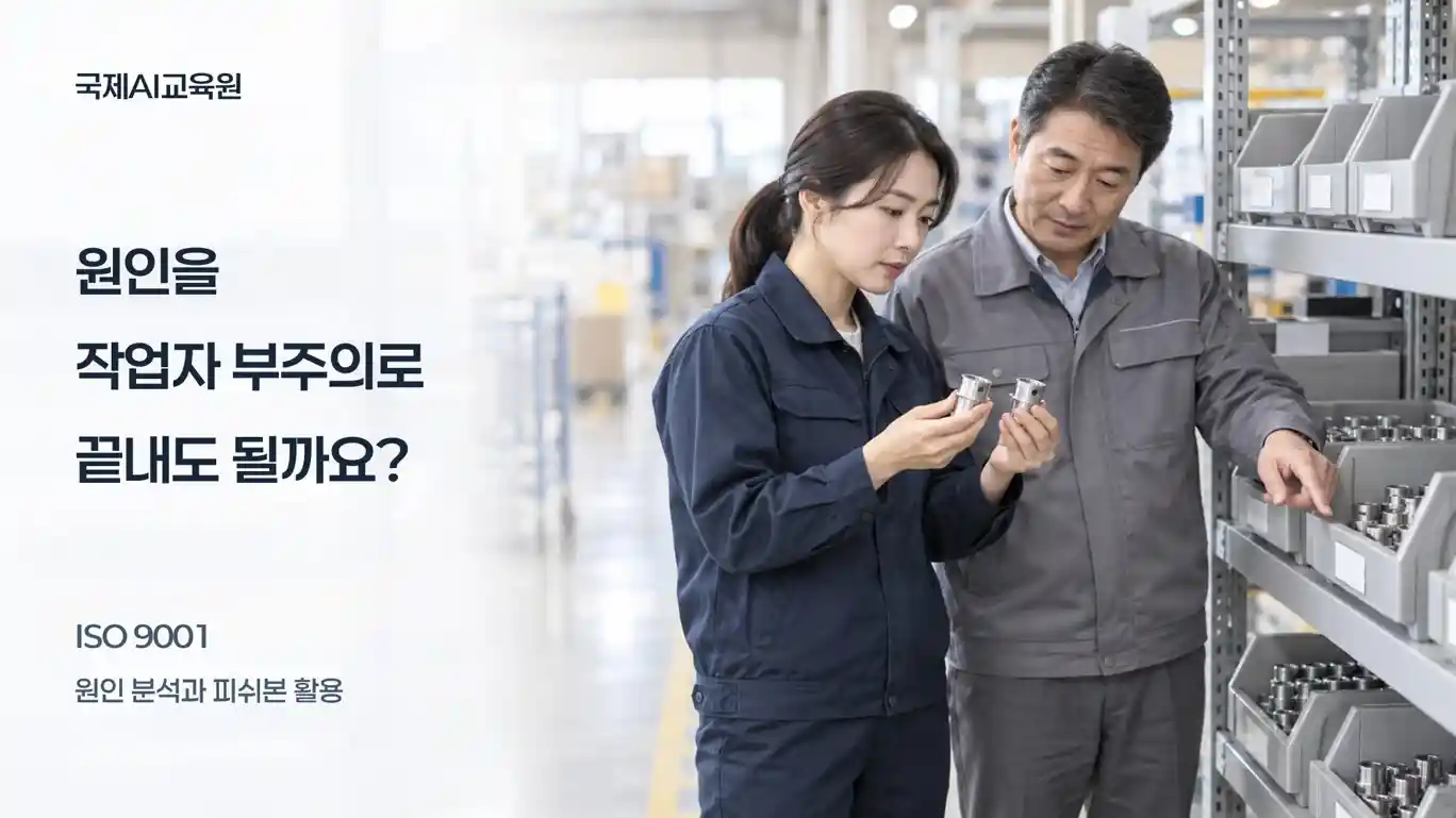 부품과 작업 조건을 살펴보는 ISO 9001 원인 분석 사례의 대표 이미지